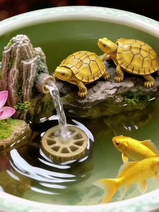 黄金龟:搭配流水景观与锦鲤元素,水的灵动呼应龟的稳重,让福气与财运在空间里循环流转。无论是自购纳福,还是馈赠亲友,它都是传递美好期许的绝佳之选,让您在方寸之间,尽揽岁月安康与富贵吉祥。#宠物龟 #观赏龟 #养龟 #家有宠物 #发财龟