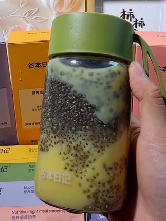 就这个靠嘴无痛自律双!多亏这杯奶昔,每天都在靠近目标#谷本日#自律#奶昔#代餐