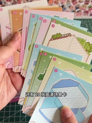 没有哪个小女生不喜欢玩微缩造景贴纸吧,这个礼盒造景贴纸不要错过机会喽#手帐er手帐日常 #微缩造景贴纸 #创意diy #手作diy