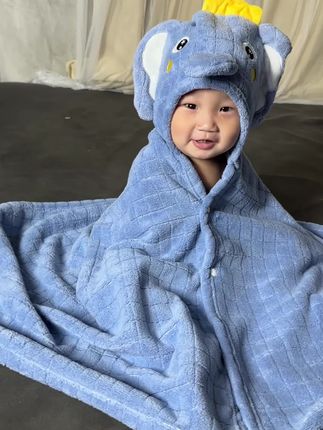 立秋后记得给宝宝换个浴巾哦 这款小象浴巾真的巨可爱!!还特别吸水!再也不担心宝宝洗澡后受凉了!真的超级暖和!#养娃日常#小婴儿的日常#孕期国货#浴巾 #萌娃穿搭