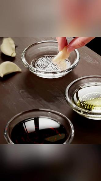 玻璃研磨蘸料碟吃蟹专用碟研磨姜蒜调料碟家用磨泥器小碟子 #蘸料碟 #研磨碟 #小碟子