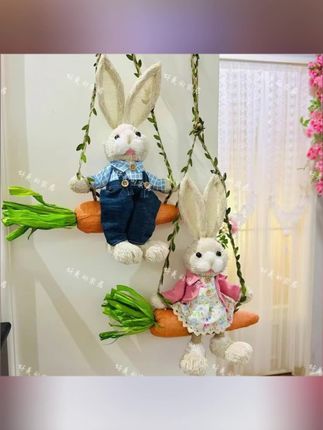 #挂件 #兔子挂件 #草编兔子挂件 #装饰品挂件 #氛围挂件