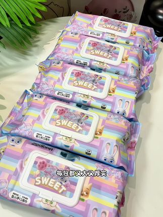 我的天!我竟然薅到迪士尼5大包高端系列手口湿巾!又大又厚,快去看看才啥价!#迪士尼 #婴儿手口湿巾#湿巾