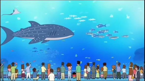 萌娃版蜡笔小新打卡成功!珠海长隆这幕真的一模一样✨#记录成长的每一瞬间 #海洋王国 #蓝浩铭#篮球