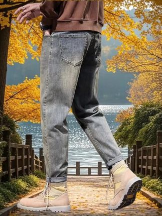 :🔥2025秋款美式复古神裤!直筒宽松+锥形显瘦,男士通勤/出街/旅行三穿~ #显高显瘦显腿长 #男士牛仔裤 #锥形裤#美式复古#宽松直筒牛仔裤