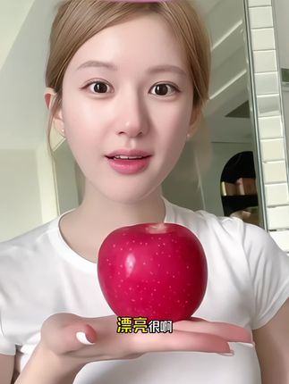 露思“这个苹果🍎他很甜,非常的甜” #强烈推荐 #苹果 #赵露思 #赵露思同款 #洛川苹果 @抖音创作小助手  @抖音小助手