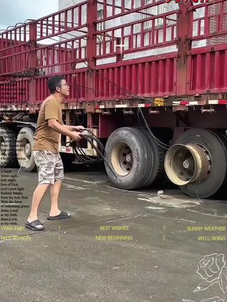 黑色橡胶适用货车刹车绳包胶皮压头适用捆绑绳封车绳车厢拉绳#货车刹车绳 #捆绑绳 #全国卡友 #卡车司机 #运输车队