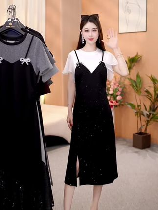 #显瘦穿搭 #气质连衣裙 #收腰连衣裙 #夏季穿搭