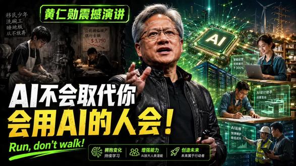 【英伟达黄仁勋最新震撼演讲】 计算时代彻底重置,我们应该如何应对