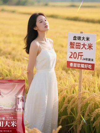 #创作灵感 辽宁盘锦五常大米生态米种植户红海滩新米上市软糯#与辉同行新米软糯盘锦大米粒粒饱满晶莹剔透堪称大米界的颜值担当!