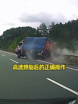 高速爆胎的正确自救#每天一个用车知识 #青年创作者成长计划