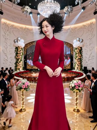#婚礼妈妈礼服 #婚庆礼服 #婚宴妈妈装 #高贵优雅 #端庄大气女主持礼服