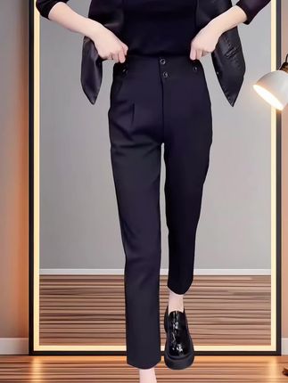 #百搭神裤 #休闲裤 #显高显瘦显腿长 #烟管裤 #藏肉显瘦穿搭