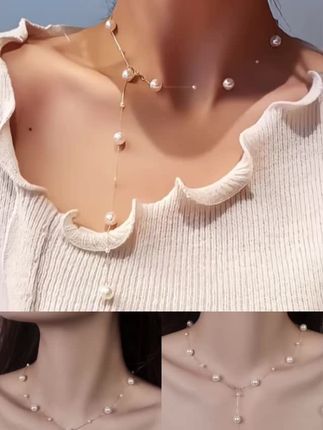 链子925银 法式高级感轻奢百搭满天星项链锁骨链(长度54cm)
