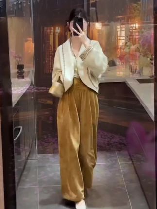 新中式国风女秋冬款#独特好看显瘦套装 #新中式穿搭 #国风服饰