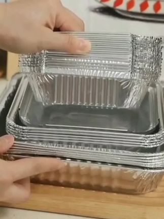 加厚【30只】空气炸锅专用纸锡纸盘烤箱烘培锡箔碗家用锡纸碗#必备好物 #在家做美食