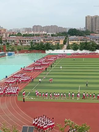 #场面壮观 #育才中学#课间操时间 #青春校园