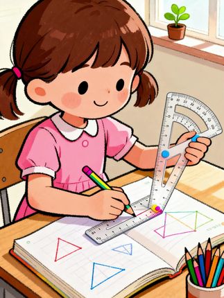 四年级开学提前给孩子准备的活动角教具 一步画好各种角度的角 比传统角度尺方便很多 #活动角教具量角器#小学数学