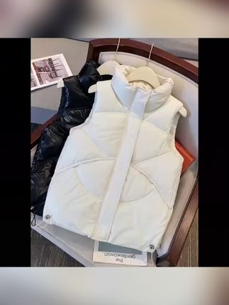 胖mm秋冬必备!韩版亮面免洗马甲,时尚又保暖! #女款秋冬马甲 #韩版马甲 #胖mm马甲 #亮面免洗马甲 #秋冬棉服马甲