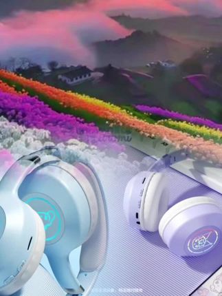 迪士尼三丽鸥头戴式蓝牙耳机音乐降噪电竞长续航彩灯适用苹果华为#头戴式蓝牙耳机