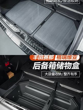 塞纳格瑞维亚后备箱,这款储物盒真的是太香了 ,除了显而易见的承重,还能更好的分区收纳,提高后备箱的整洁度。专车专用的后备箱储物盒,没有的都可以去安排。5月15日#塞那 #格瑞维亚 #赛那格瑞维亚改装升级 #车品好物分享