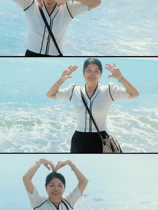 恵东双月湾,记录我们的国庆旅游足迹#海滩美景 #如果有时间你一定要去看海 #双月湾