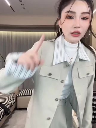 秋季套装2025超火轻奢高级感时尚气质阔腿长裤西服套装A