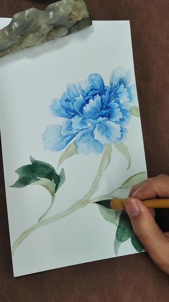 国画牡丹花完整的绘画教程,零基础也能学会!#零基础学画画 #国画 #自学画画