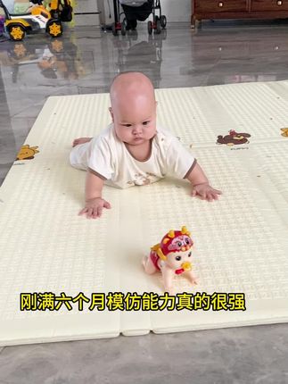 给宝宝安排了这个婴儿学爬玩具 模仿得挺像的嘛了#婴儿学坐椅 #宝宝学坐沙发#宝宝学坐#小婴儿的日常#母婴好物
