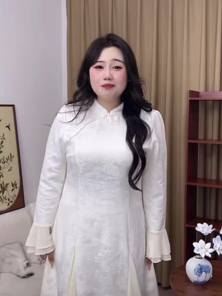 #优雅气质 #新中式穿搭 #大码女装 #胖mm穿搭 #改良旗袍连衣裙