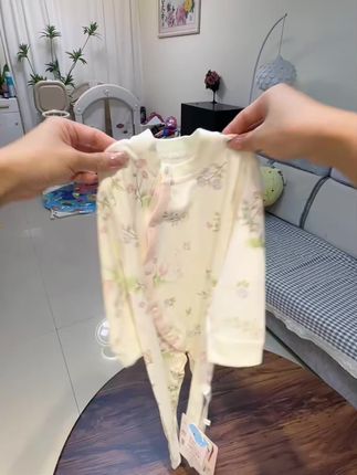 女宝四季连体衣a类春秋款纯棉家居长袖爬服韩系婴儿哈衣可爱外出
