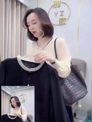 法式时尚女士休闲针织衫圆领蕾丝设计感毛衣秋冬新款气质打底上衣