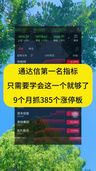 通达信第一名指标,只需要学会这一个就够了,9个月抓385个涨停板#通达信 #打板技巧