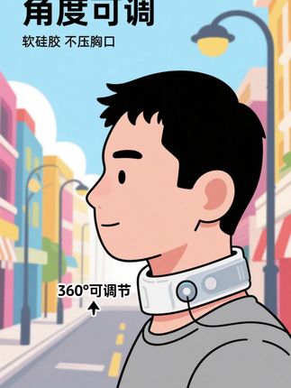 颈托办公室脖套防低头脖子前倾脖子抬高器阅读方便调节矫正