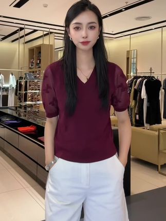 新增色酒红色,超好看,显白洋气#夏季穿搭 #高级感穿搭