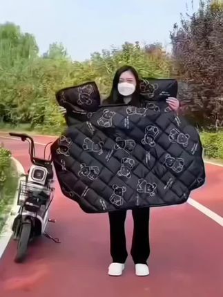 #再拍一种很新的vlog 防风被#防风被 #防风被电动车