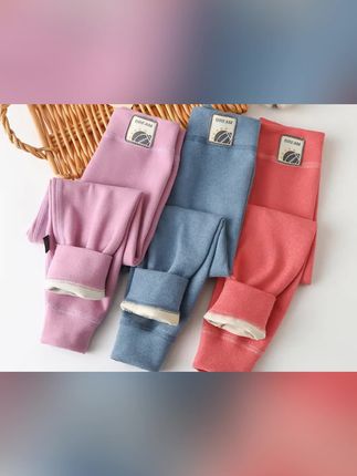 儿童羊毛蚕丝无骨秋裤保暖裤男女童紧身加厚无痕秋冬#儿童保暖裤 #童裤 #秋衣秋裤