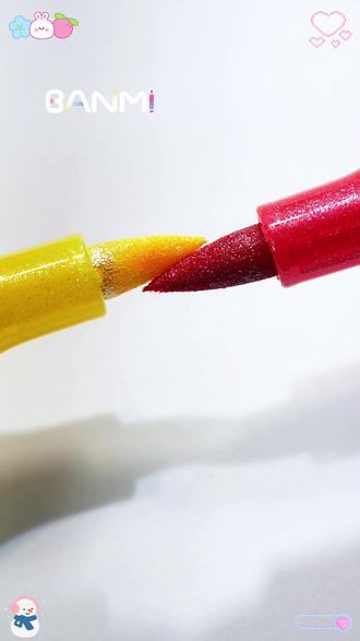 啊?马克笔竟然还能这样用吗?#闪光笔 #马克笔 #简笔画 #渐变色 #画画