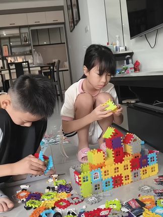 #创作灵感 孩子👶🏻喜欢😍的房子🏠积木,简单拼搭好上手,动手能力,逻辑思维空间能力!#益智玩具 #母婴好物#积木搭建