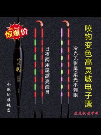 变色夜光漂重力感应电子浮漂手工水无影冷光尾夜光浮漂轻口鲫鱼漂#钓鱼装备 #钓鱼好物#鱼浮标 #好物分享#户外钓鱼
