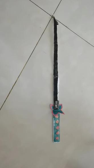自己用纸制作鬼灭之刃,蝴蝶忍日轮刀