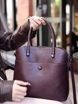 意尔森轻奢软皮包2025新款时尚手提包简约休闲高级感大容量斜挎包