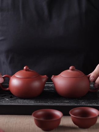 #紫砂壶 200毫升容量紫砂朱泥,倒水有声,声音可关,两种用法 #茶具好物推荐 #茶具