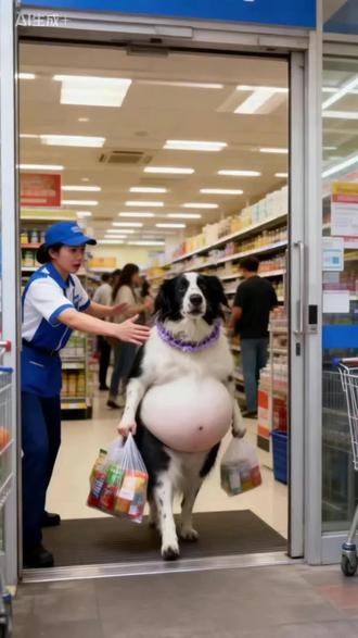 哈哈哈哈哈哈#边牧 #鼓鼓囊囊的装的什么