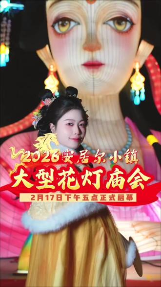 安居尔小镇花灯庙会2月17号下午五点等你来#库尔勒大型花灯庙会 #安居尔小镇 #新年活动 #过年氛围提前搞起来了