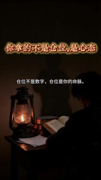 你拿的不是仓位,是心态#交易心得 #交易之道