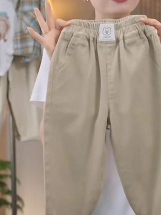 校园裤王儿童休闲裤春秋款百搭长裤男女中小童萝卜裤秋季纯棉裤#休闲百搭裤子 #显瘦穿搭