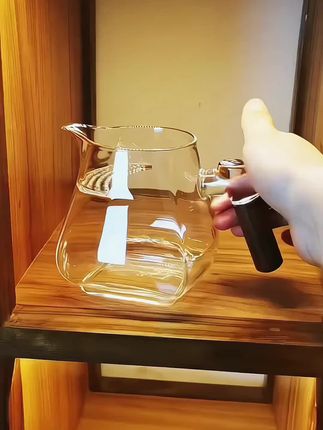 加厚高档月牙带茶漏过滤网一体玻璃茶壶 泡绿茶器分茶杯公道杯茶具#高硼硅玻璃 #公道杯 #茶具 #好东西一起分享 #好物推荐??