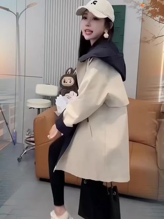 #中长款风衣外套#休闲减龄#百搭外套#遮肉显瘦 #秋季穿搭