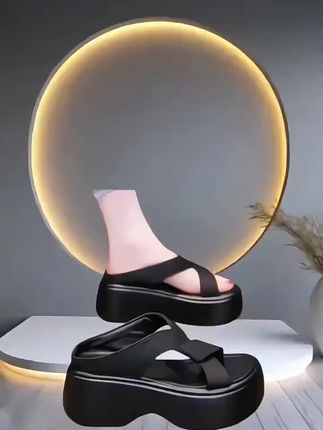 网红拖鞋女夏外穿2025新款百搭洋气搭裙子厚底增高松糕凉拖鞋小码#女鞋推荐 #鞋子推荐 #你鞋真好看 #来给生活比个心每天都要甜甜的 #鞋子